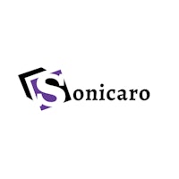 the logo for sonicaro on a white background